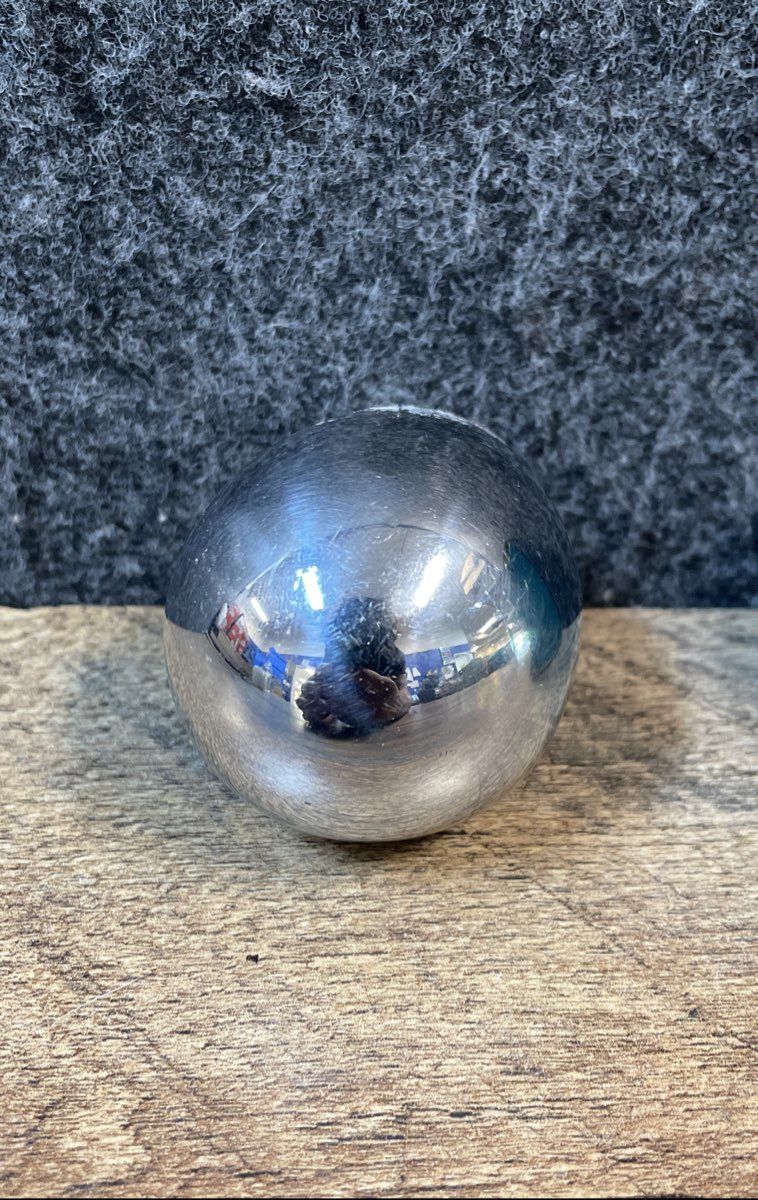 Goebel 1979 Annual Crystal Easter Egg First Edition Lot 2 Frosted & Chrome Glass