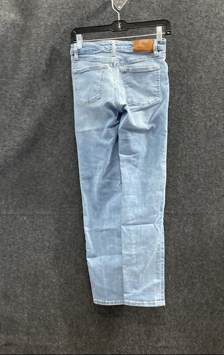 Ralph Lauren Women's Light Blue Stretch Straight Leg Jeans Size 0