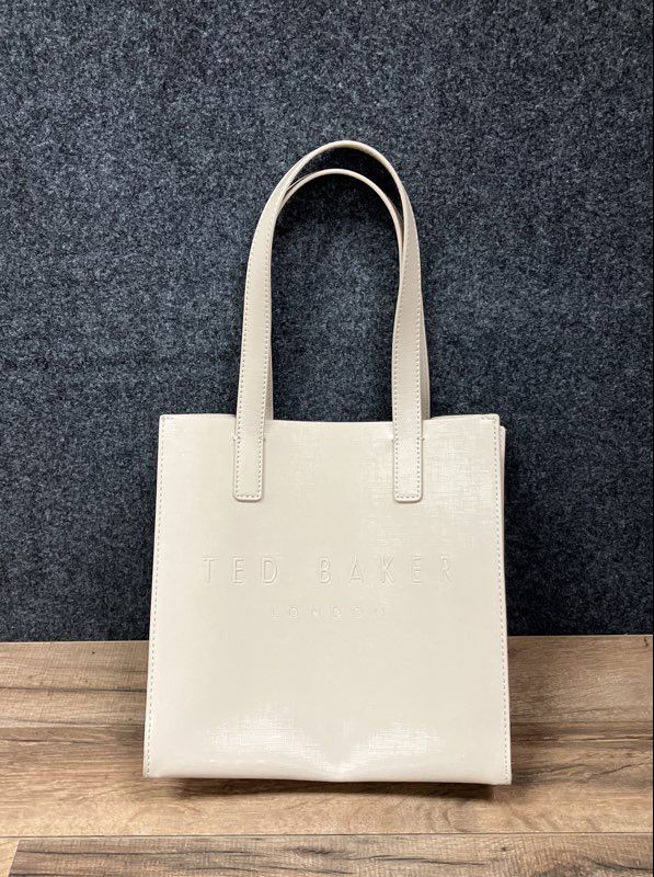 Ted Baker London The Icon Mini Tote Bag Cream Off White Textured Shopper