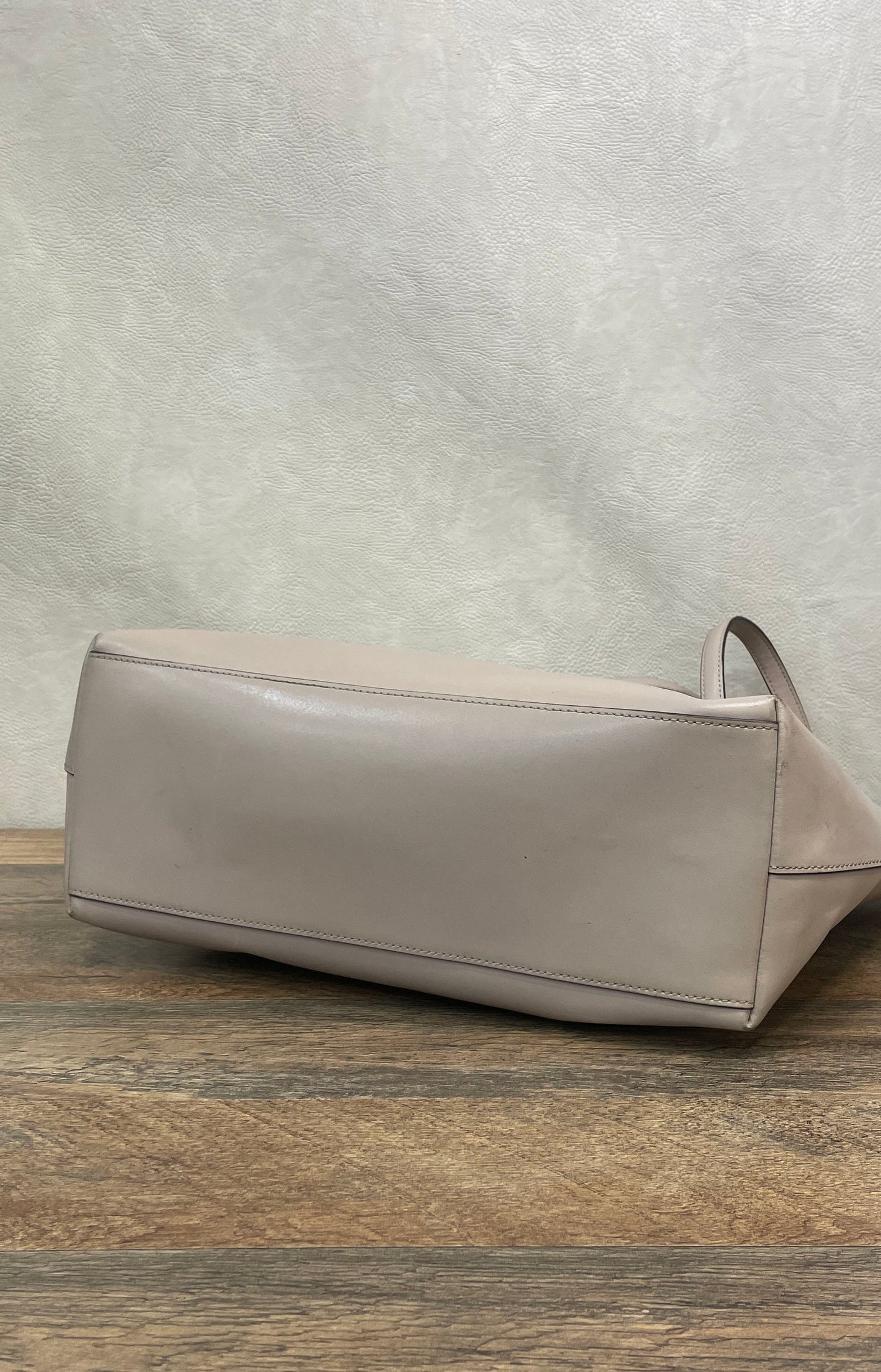 Kate Spade Ash Purple Leather Zip Top Tote Bag with Bow Charm