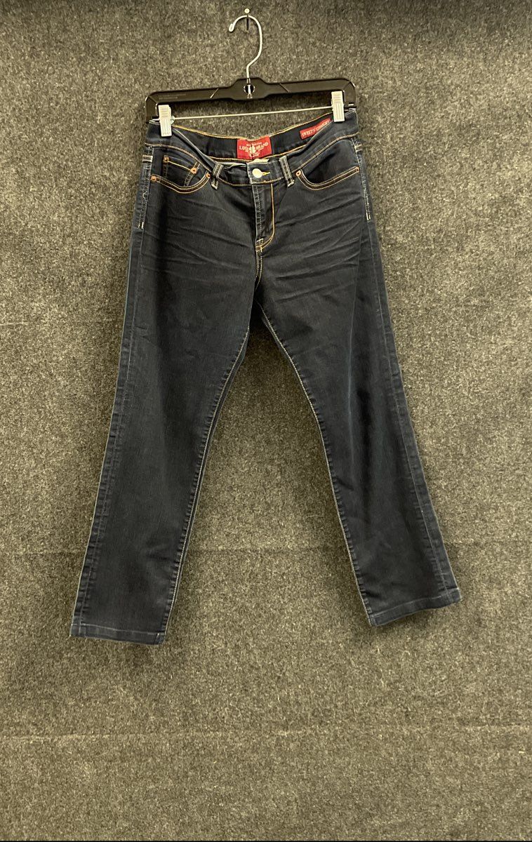 Lucky Brand Women's Sweet 'N Straight Jeans Dark Blue Whiskered Indigo Sz 8/29