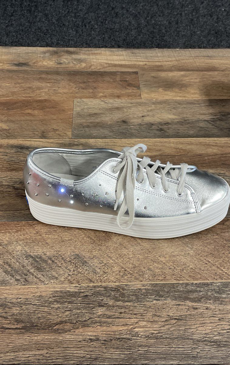 Keds Triple Up Light Up Metallic Silver Platform Sneakers Women's Size 11