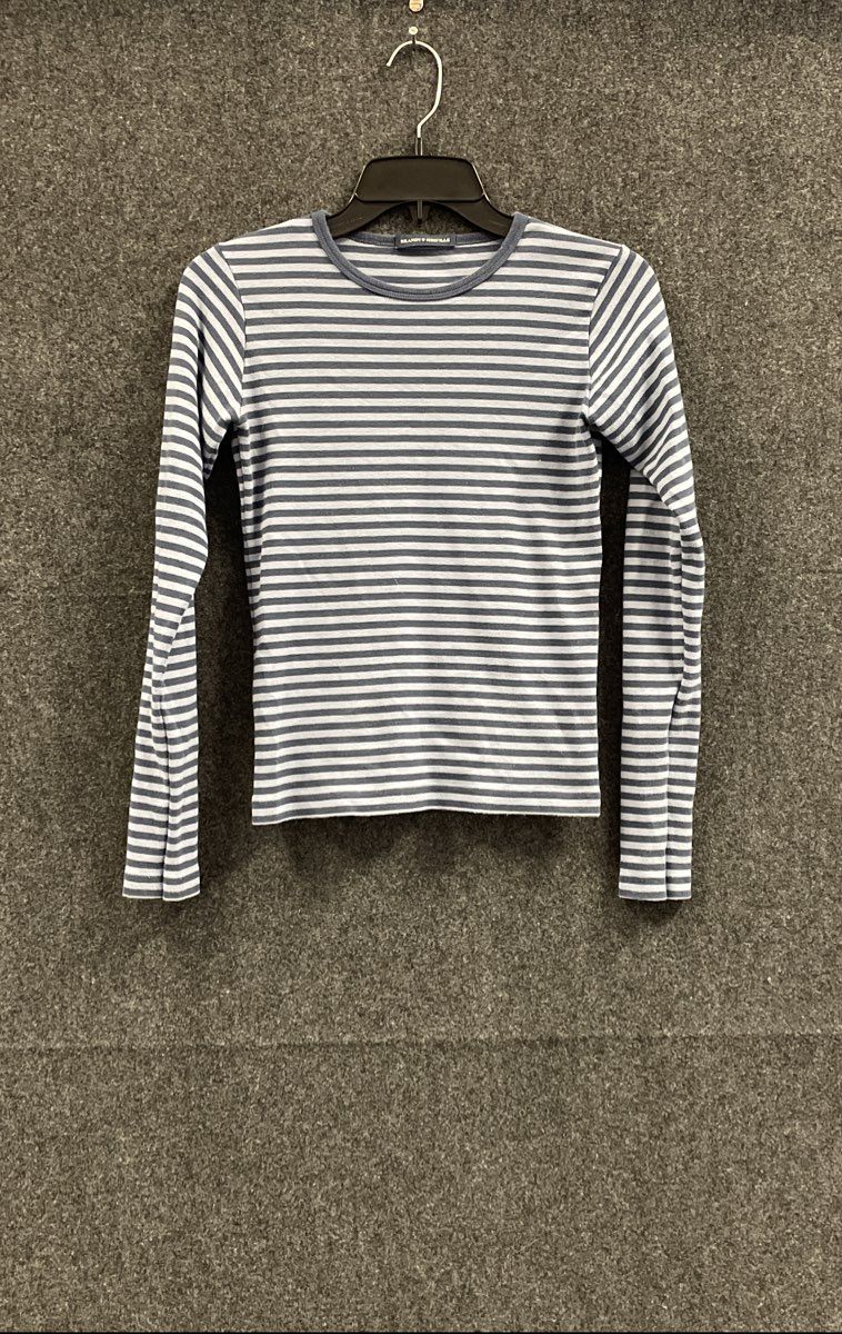 Brandy Melville Blue Striped Long Sleeve Shirt Women's Size Small