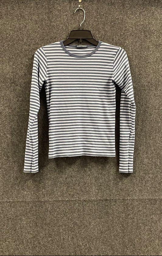 Brandy Melville Blue Striped Long Sleeve Shirt Women's Size Small