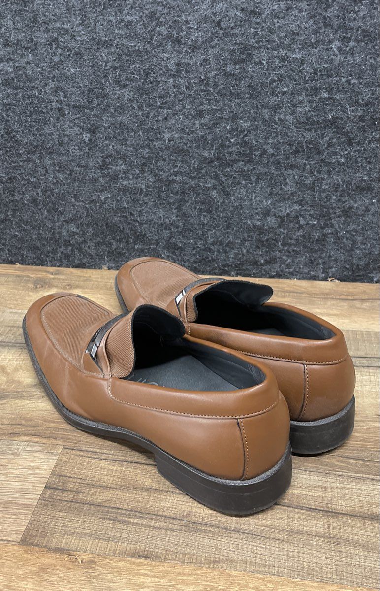 Calvin Klein Brown Apron Toe Bit Loafers Men's Slip On Dress Shoes Size 10