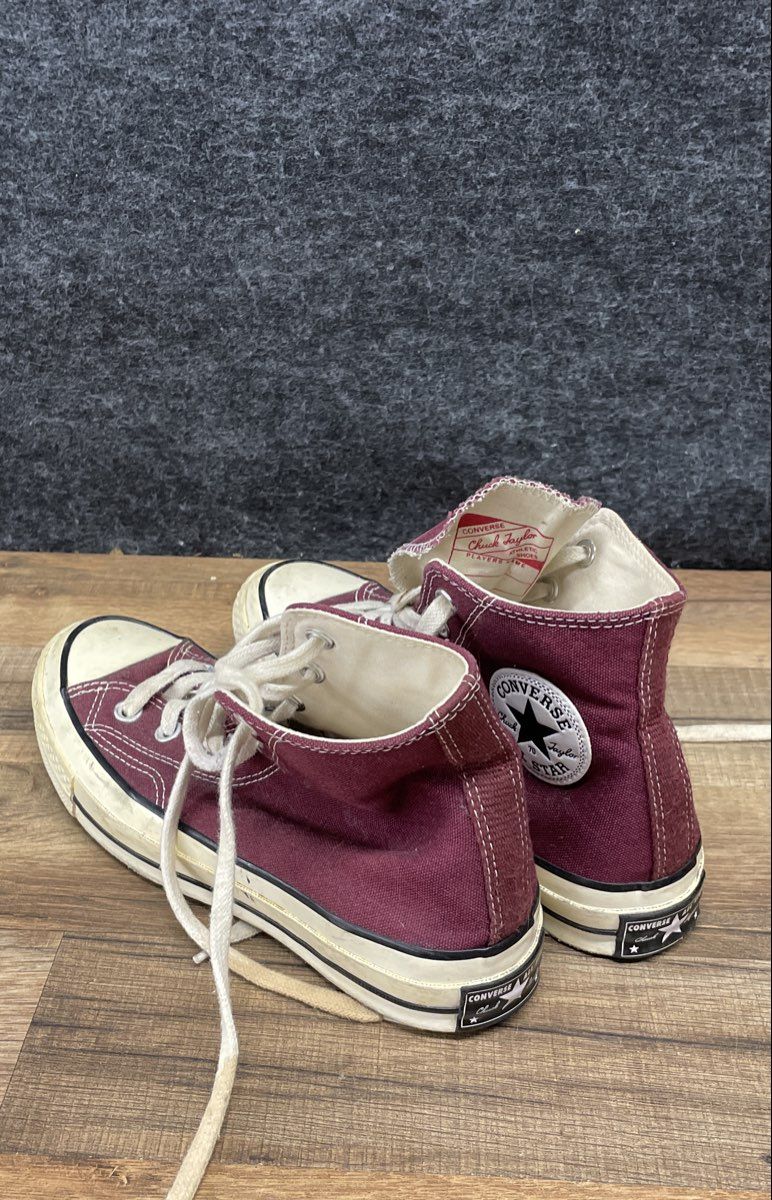 Converse Chuck 70 Hi Dark Burgundy Canvas Sneakers Men's 5.5 Women's 7.5