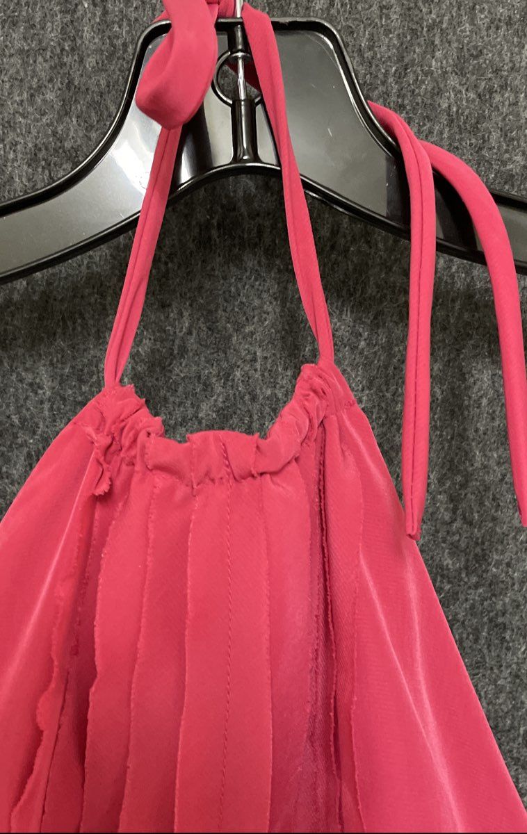 Banana Republic Women's Hot Pink Halter Pintuck Backless Dress Size 6