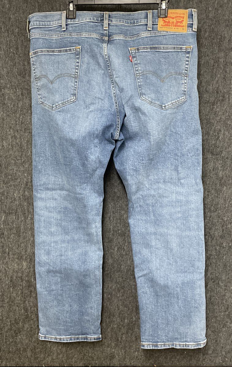 Levi's Men's 506 Straight Leg Light Wash Blue Denim Jeans Sz 40x30