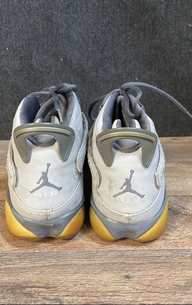 Nike Air Jordan 6 Rings Gray Yellow High Top Basketball Shoes Size 12