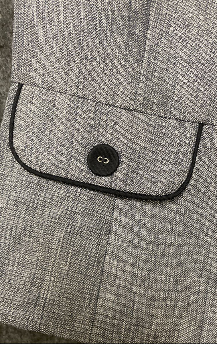 Nine West Women's Gray Puff Shoulder Peplum Suit Jacket Blazer Sz 10