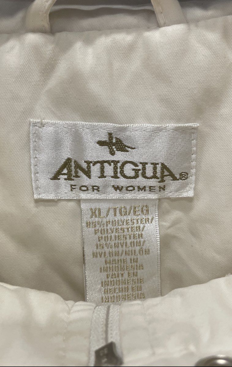Vintage Antigua New York Mets MLB Women's Full Zip Jacket Cream Sz XL
