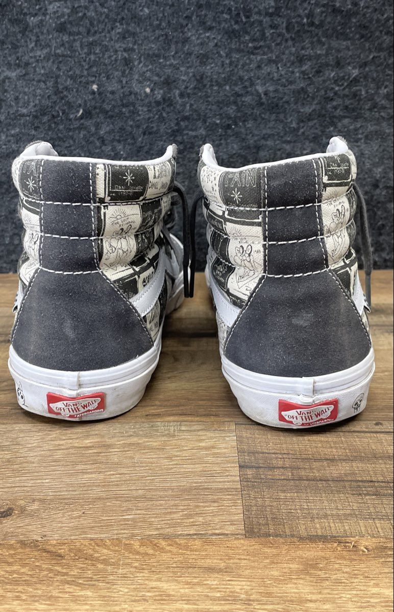 Vans Skate Sk8-Hi Daniel Johnston Raven Pewter High Top Shoes Men's Size 11