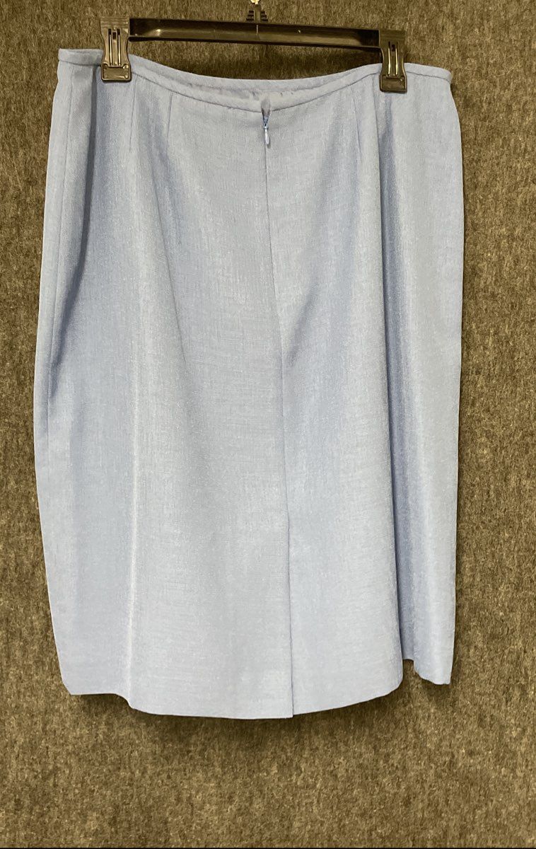 Evan-Picone Women's Blue Two Piece Skirt Suit Vintage Y2K Blazer Pencil Sz 14P