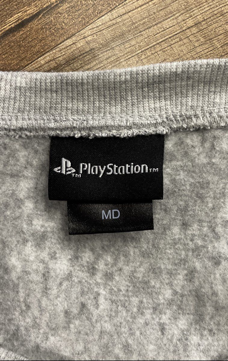 PlayStation Men's Gray Fair Isle Graphic Logo Sweater Ripple Junction Sz MD