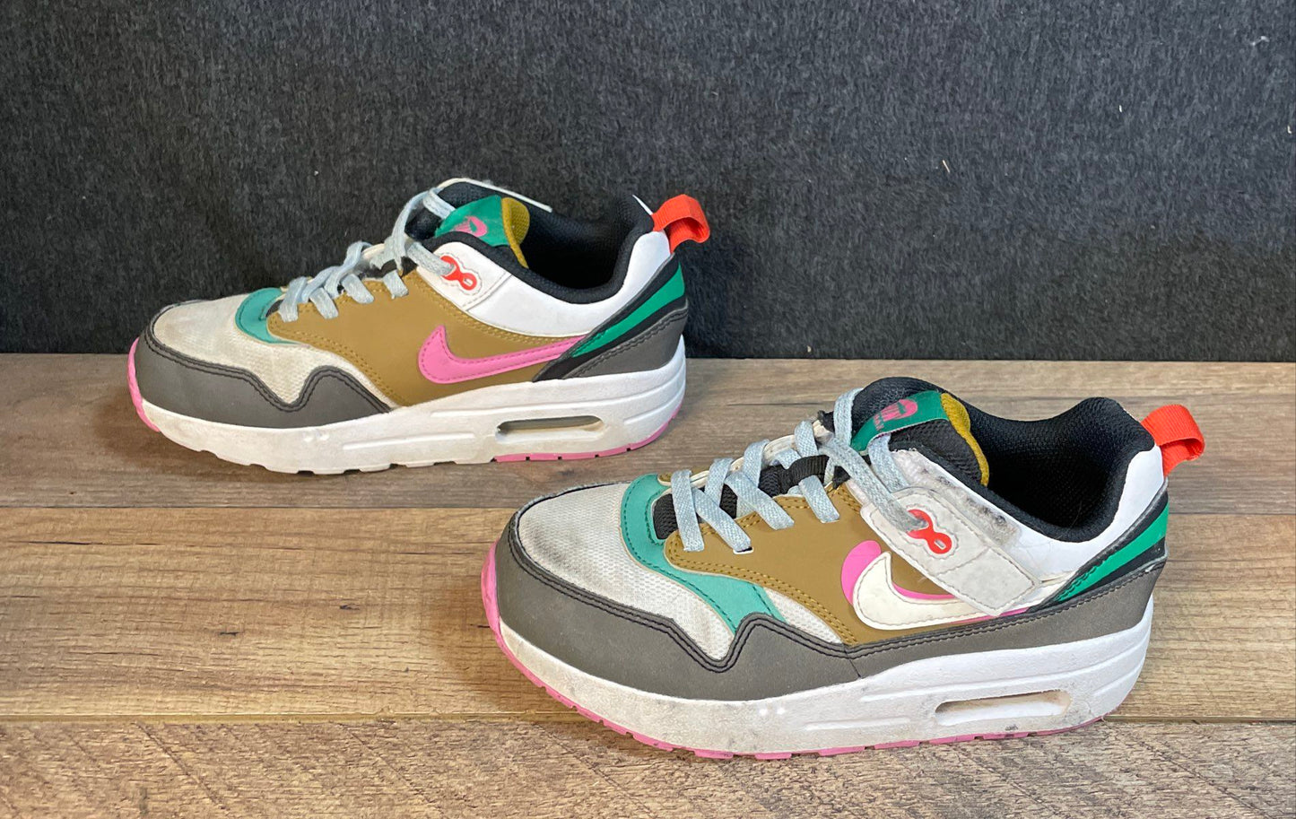 Nike Air Max 1 SC Multicolor Velcro Strap Kids Sneakers Size 13C