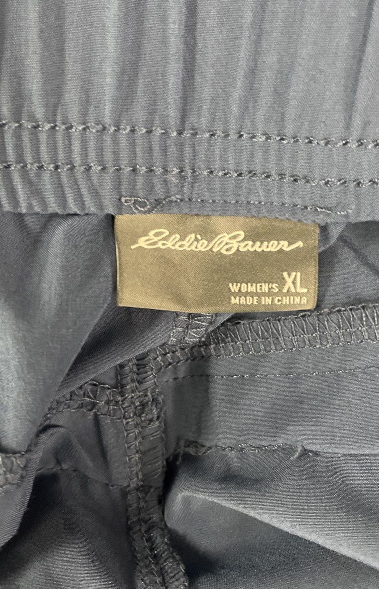 Eddie Bauer Women's Blue Departure Ankle Pull On Stretch Pants Size XL