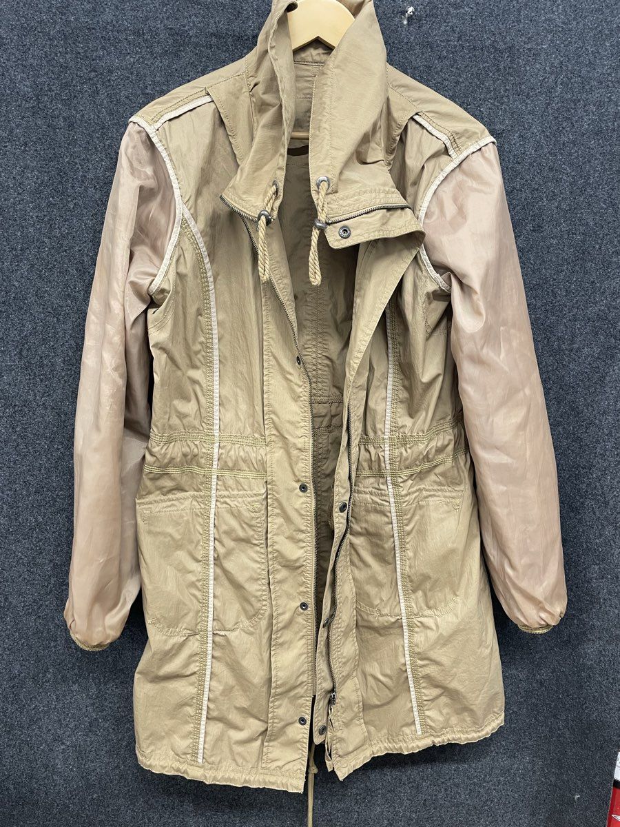Eddie Bauer Women's Khaki Cotton Blend Utility Parka Jacket Drawstring Sz M