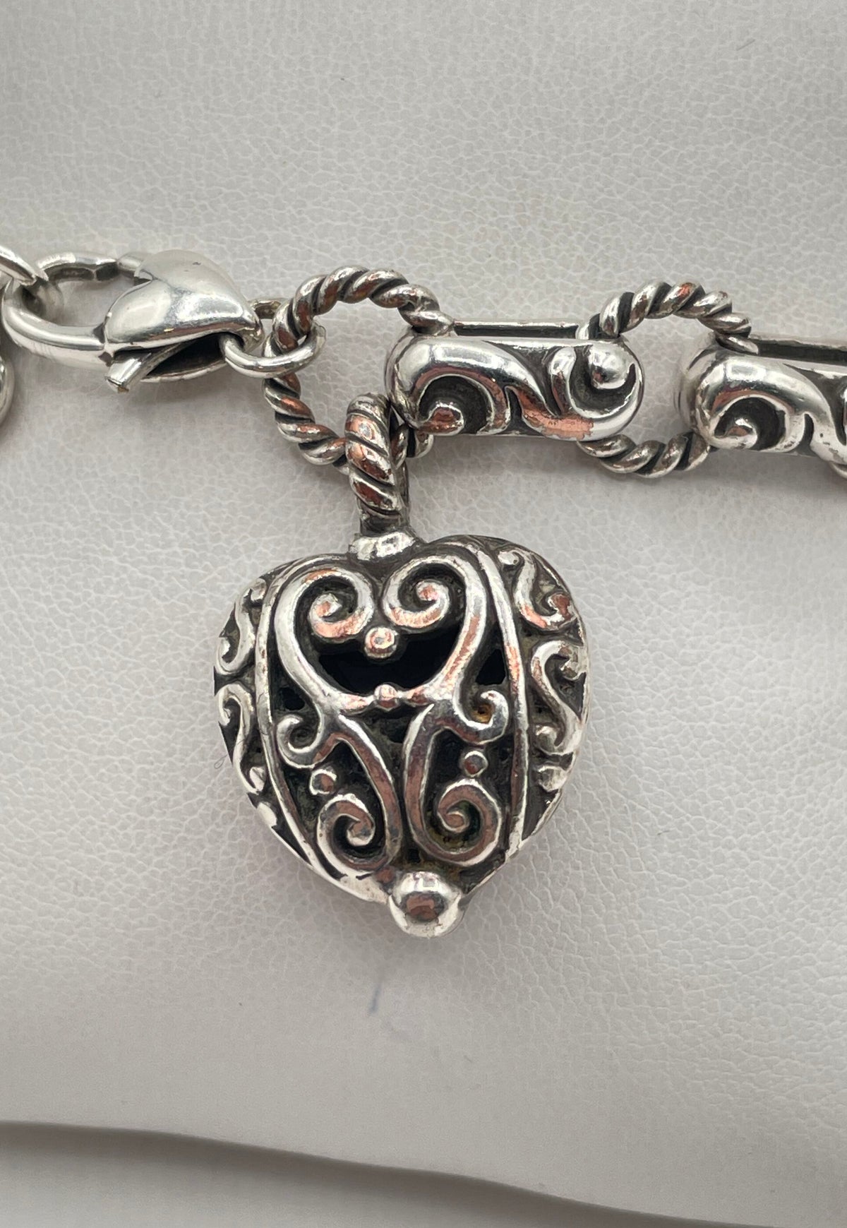 Brighton Silver Tone Bibi Heart Bracelet 27.1g