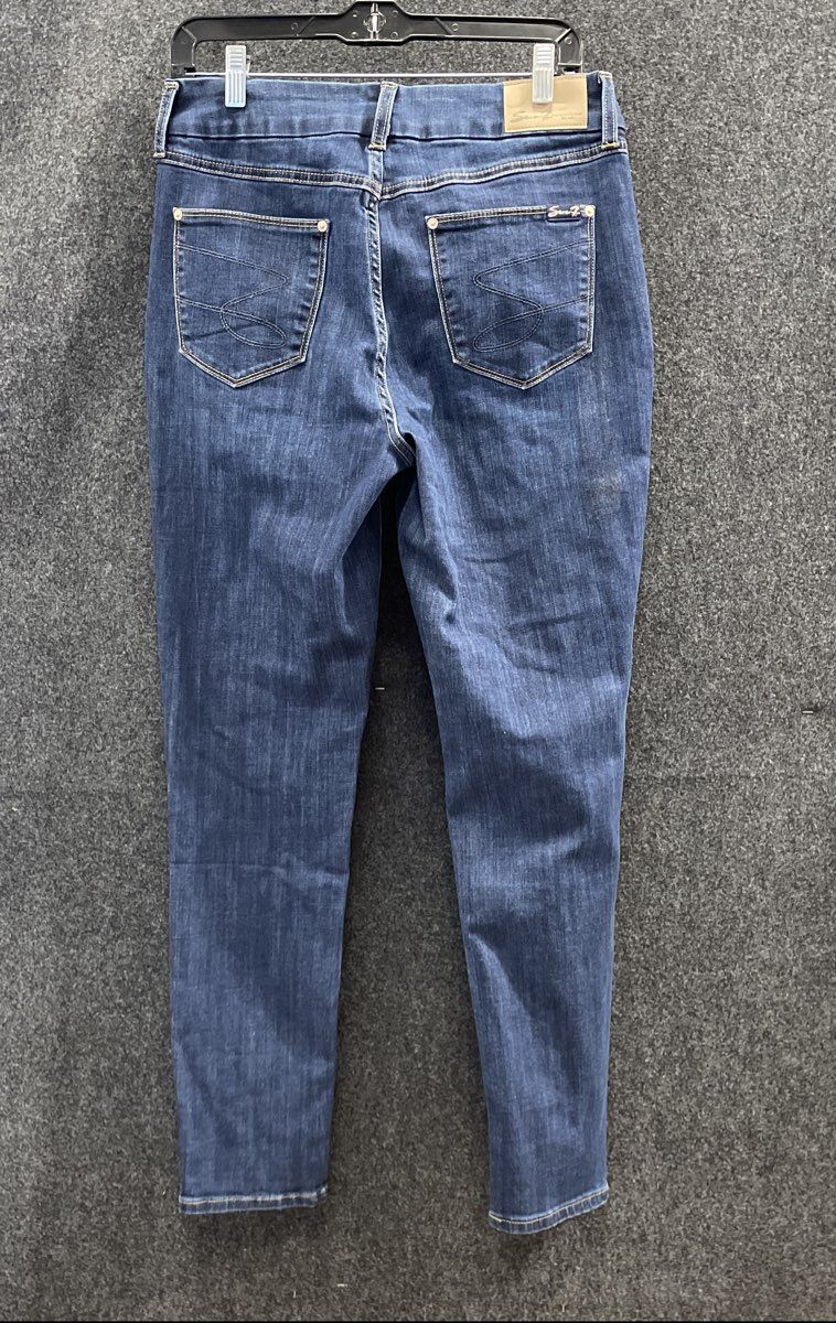 Seven7 Women's Blue Jeans Lot of 2 Tummyless High Rise Skinny Stretch Sz 10