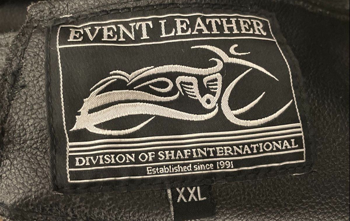 Event Leather Men's Black Heavyweight Leather Motorcycle Chaps Size XXL