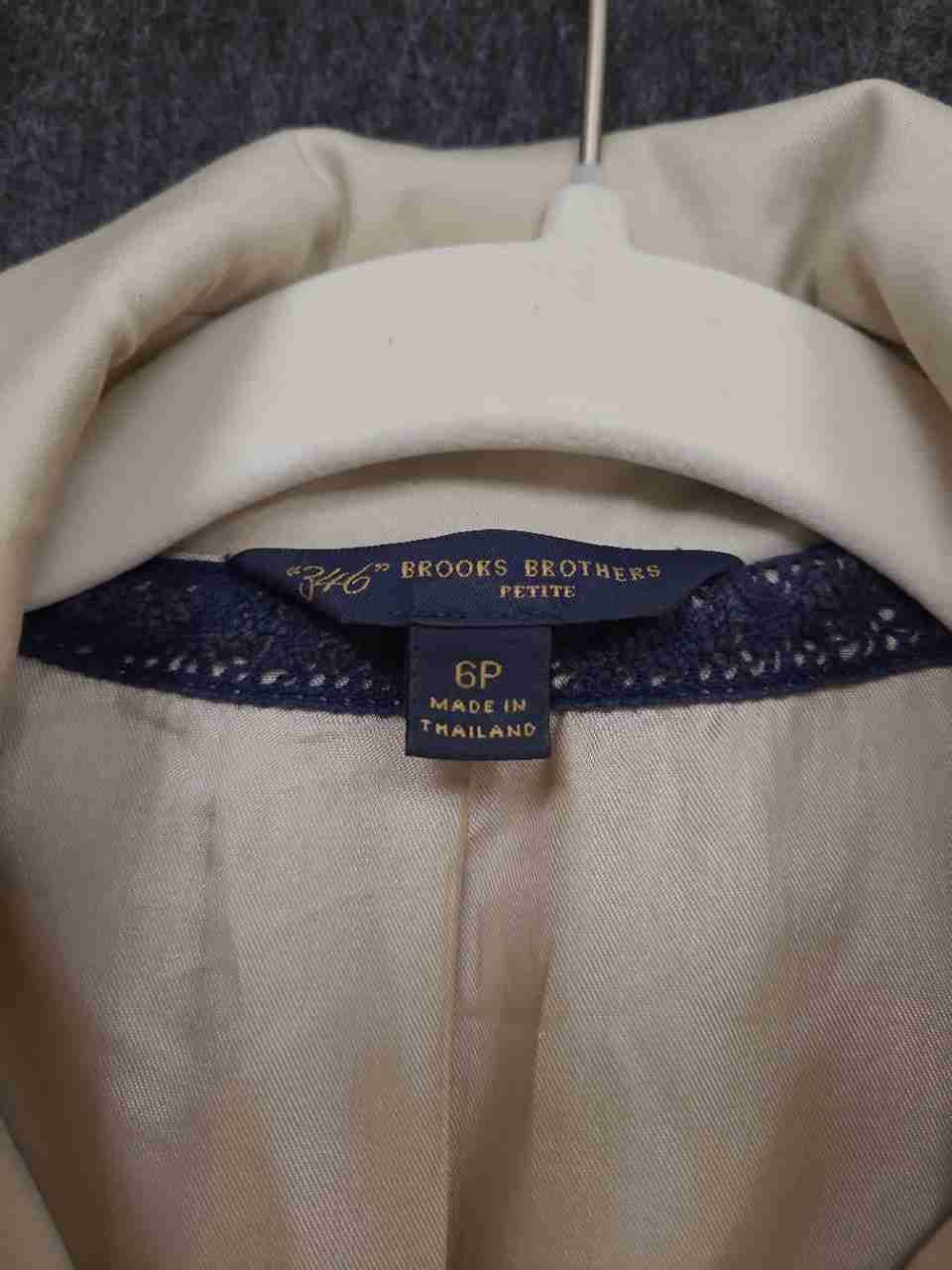 Brooks Brothers 346 Women's Beige Belted Cotton Blend Trench Coat Petite Sz 6P