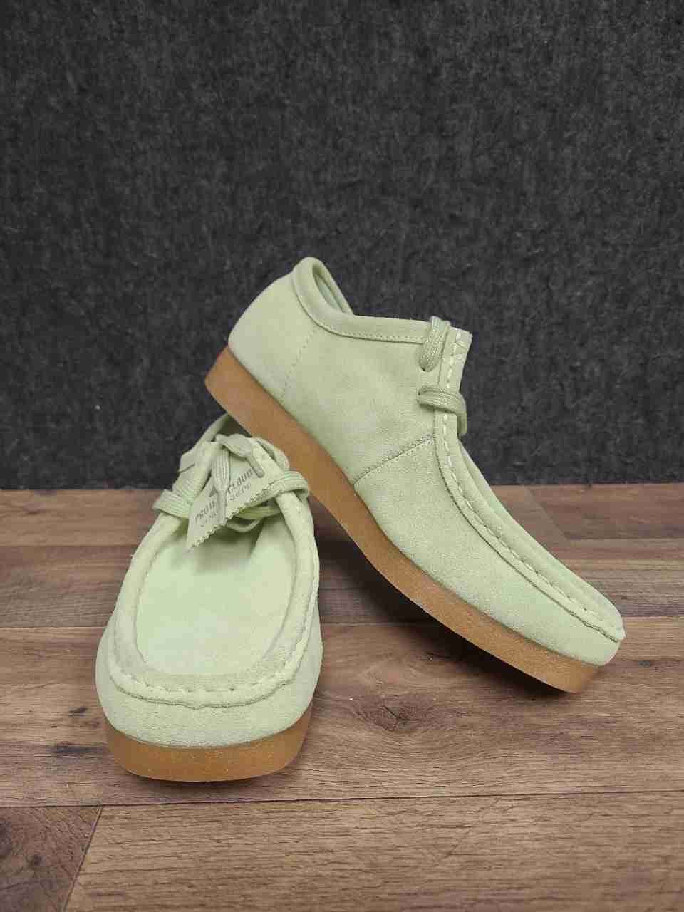 Project Cloud Wallya Mint Green Suede Moc Toe Lace Up Shoes Size 8