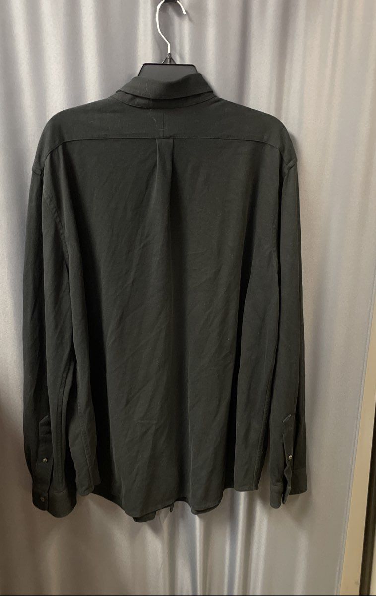 Ralph Lauren Men's Black Knit Oxford Long Sleeve Button Down Shirt Size XXL