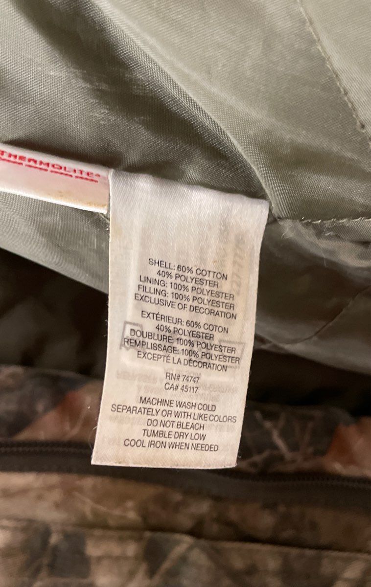 Redhead Men's Silent Hide Insulated Camo Hunting Overalls Bibs True Timber Sz M