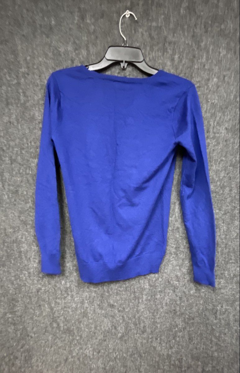 Ralph Lauren Sport Women's Royal Blue Merino Wool Red Pony Sweater Sz L