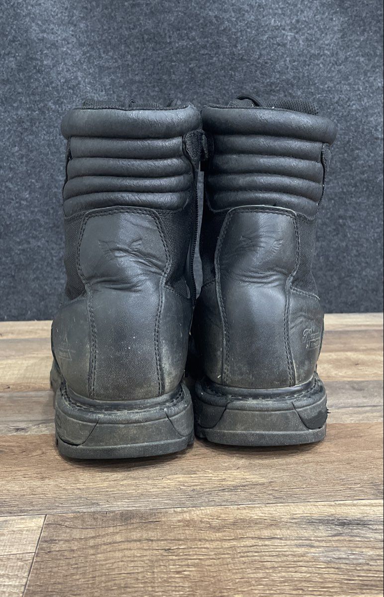 Thorogood Gen-flex2 8 Inch Side Zip Black Leather Tactical Boots Size 12