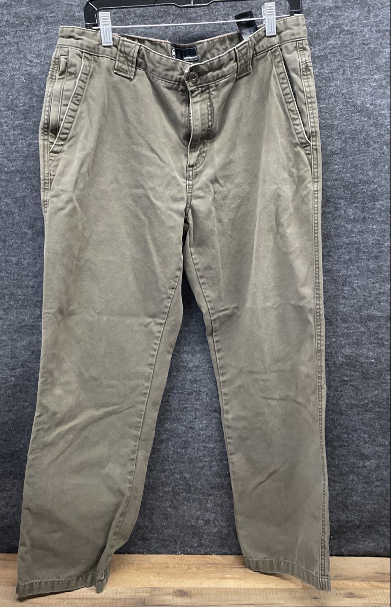 Weatherproof Men's Dark Olive 100% Cotton Canvas Utility Pants Sz 34x30