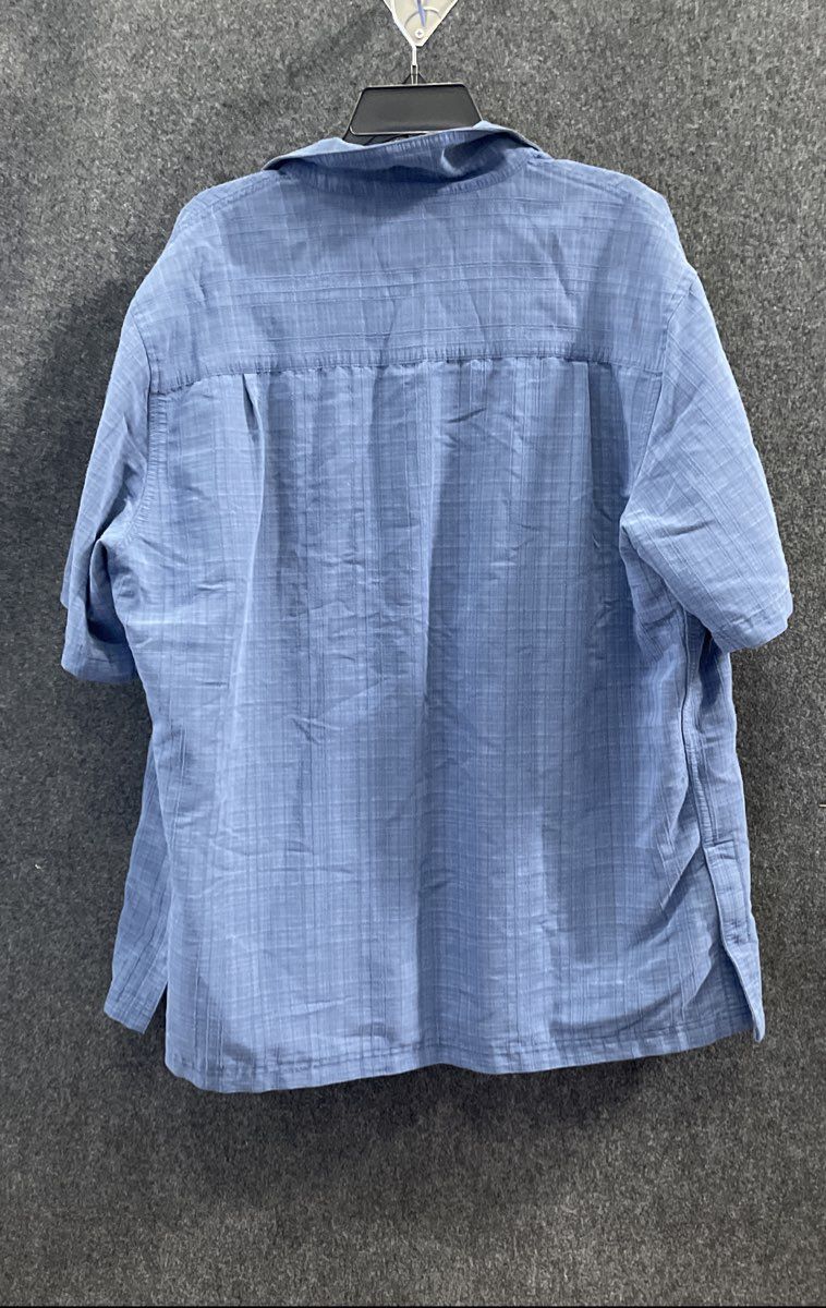 5.11 Tactical Men's Blue Plaid Grid Short Sleeve Button Up Mesh Back Shirt Sz L
