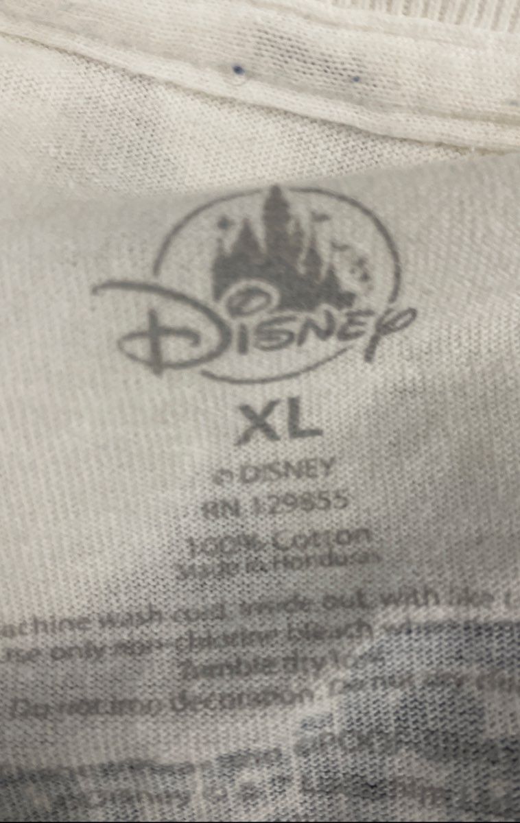 Disney Walt Disney World Attraction History Timeline T-Shirt White Cotton XL