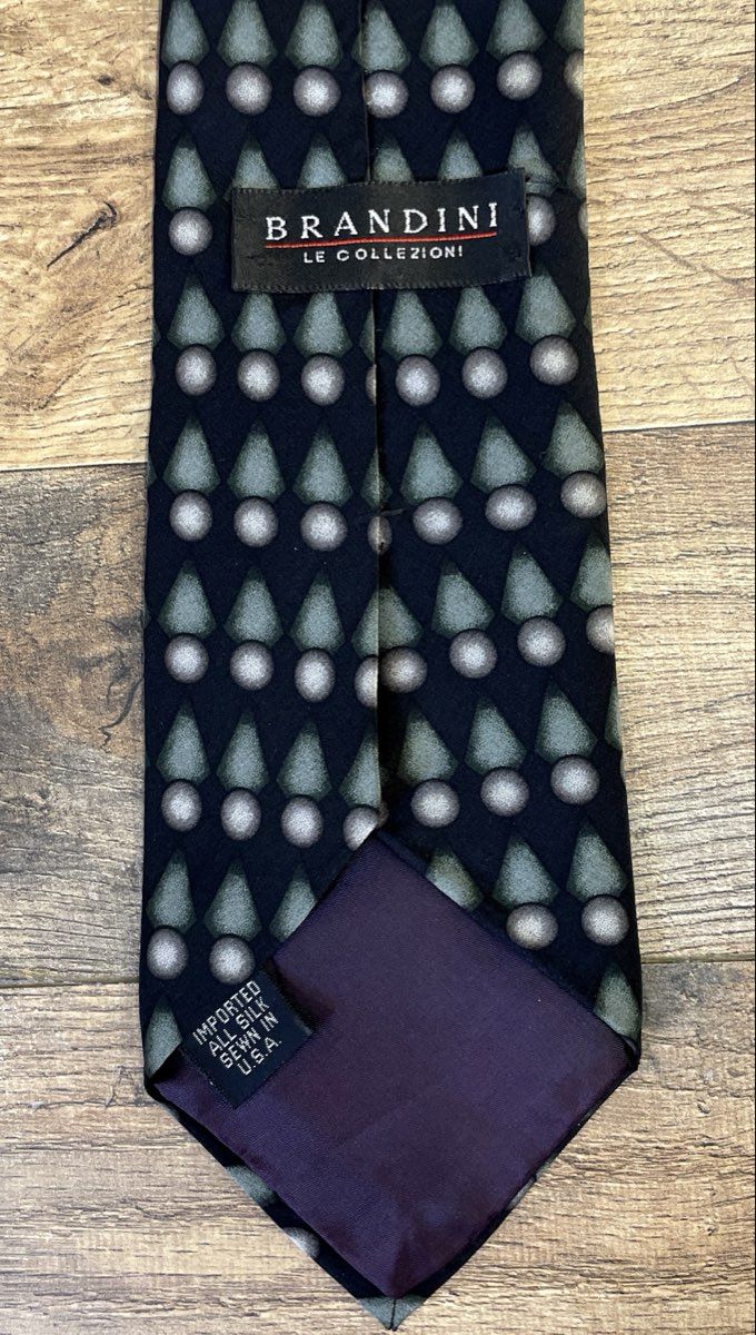 Men's Tie Lot 8pc Brandini Giorgio Brutini Versa Silk Geometric Paisley Patterns