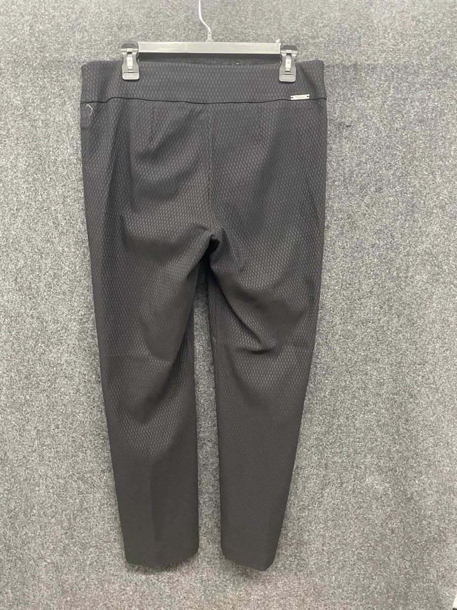 Rekucci Women's Black Diamond Textured Pull-On Leggings Pants Sz 14P