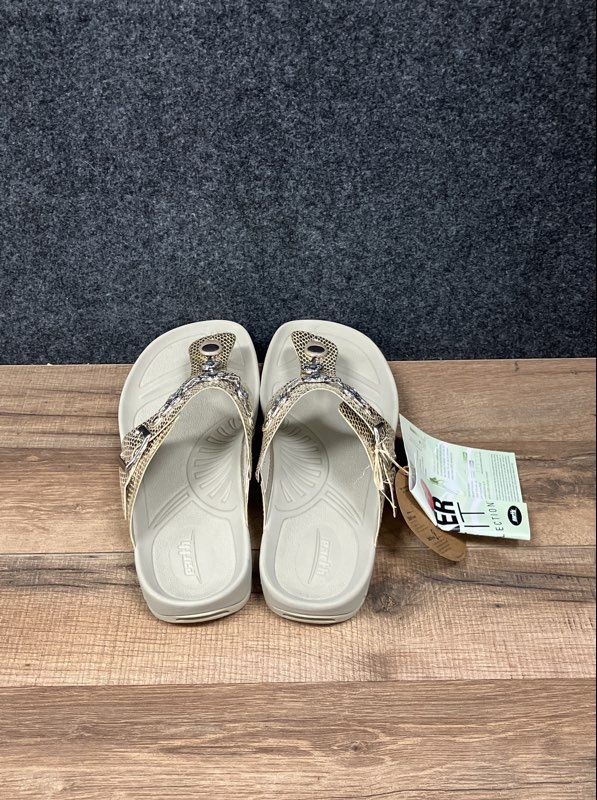 Earth Kalso Exer-Jewel Gold Snake Print Sandals Women's Size 9 NIB