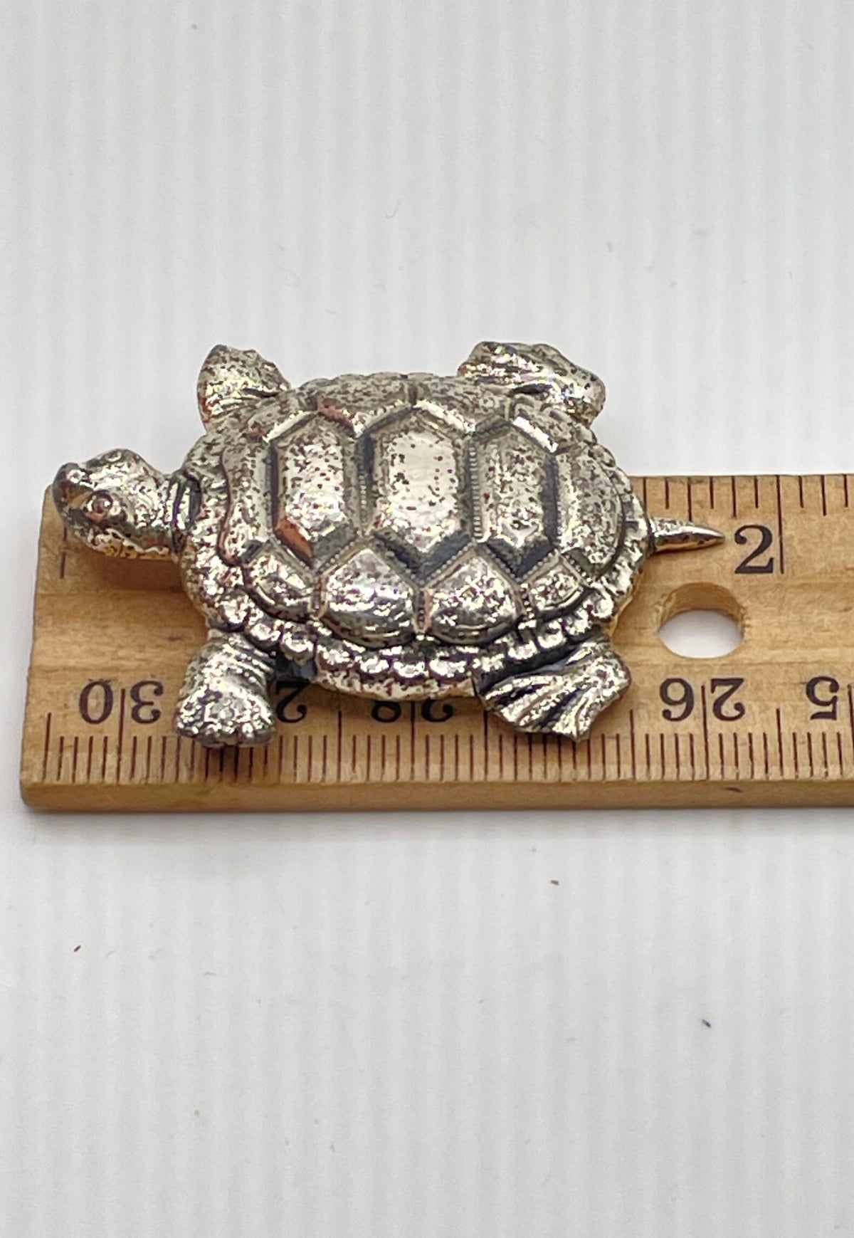 Danecraft 925 Sterling Silver Turtle Brooch Pin Mixed Metal Backing 12.8g