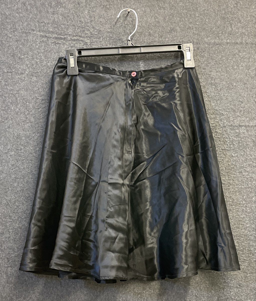 Melissa Lawrence Women's Skirts Lot 2 Black Cream Vintage 90s Satin A-Line Sz 6