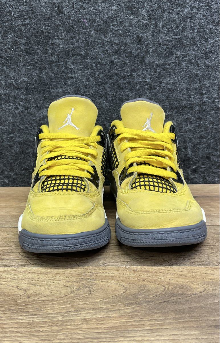 Nike Air Jordan 4 Retro Lightning Tour Yellow Black White GS Sneakers