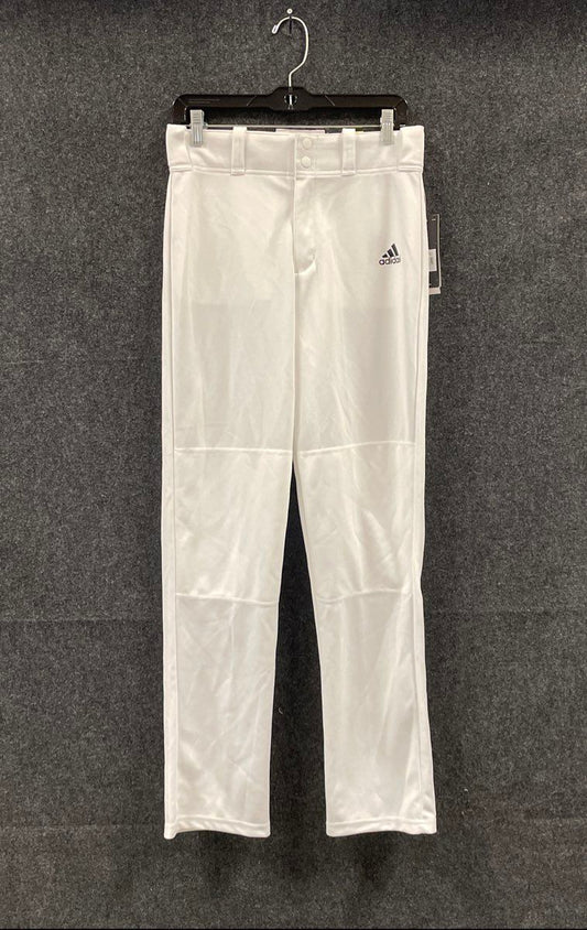 Adidas Men's Relaxed Fit Triple Stripe Open Bottom Baseball Pants White NWT Sz S