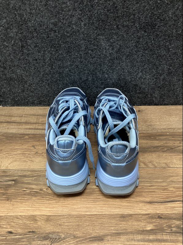 Reebok Classic Leather V2 Fluid Blue Metallic Sneakers Women's Size 7