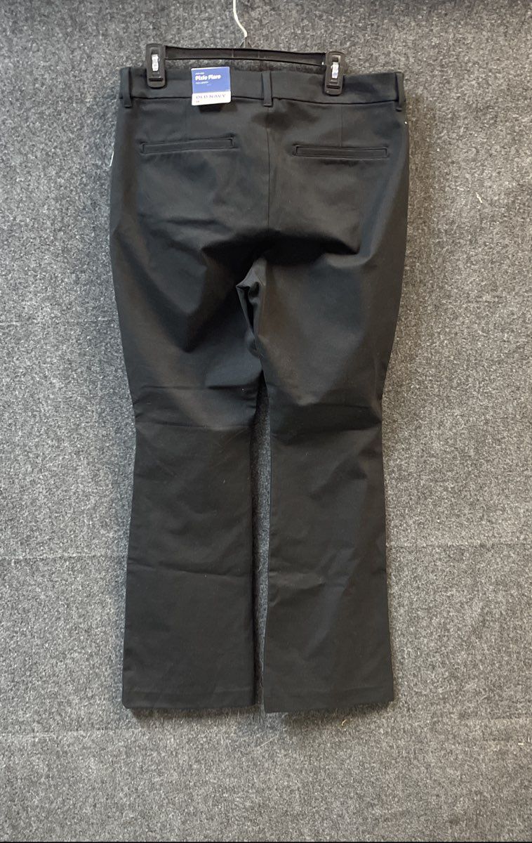 Old Navy Women's Pixie Flare Pants Black High-Rise Secret Smooth Sz 14 NWT