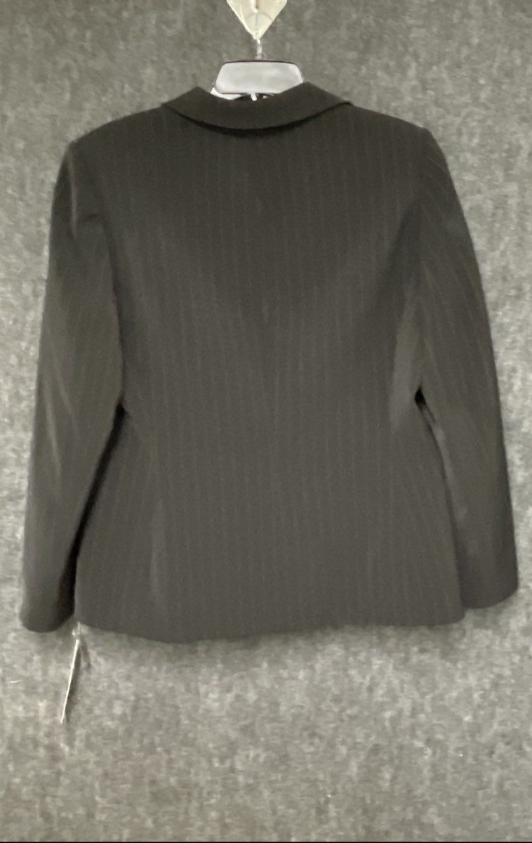Le Suit Essentials Women's Black Pinstripe 3-Button Blazer Petite Sz 12P NWT