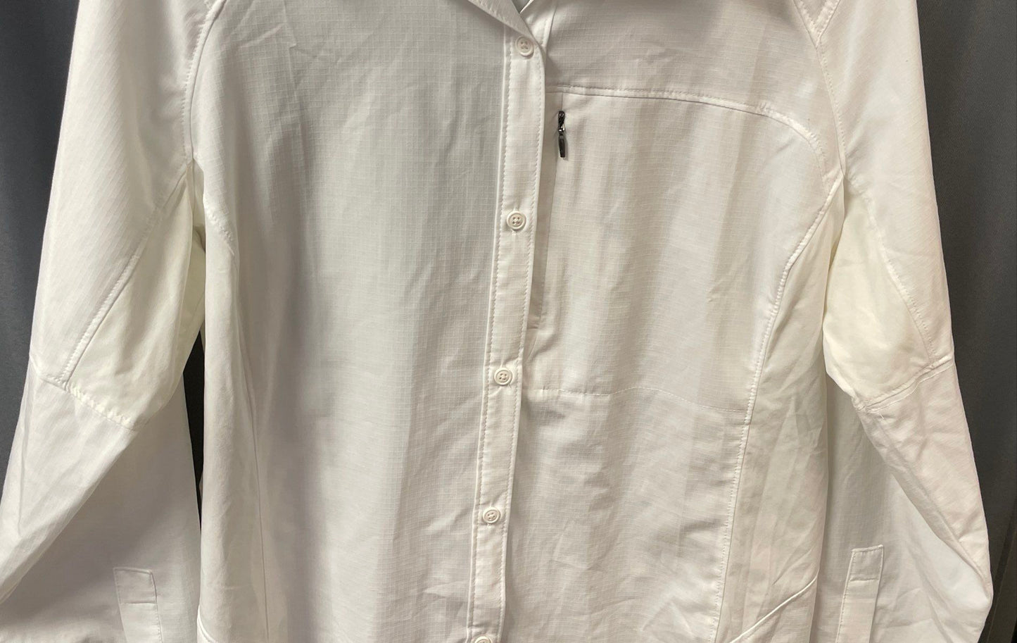 Columbia Women's White Omni-Shade Long Sleeve Button Up Hiking Shirt Sz XL