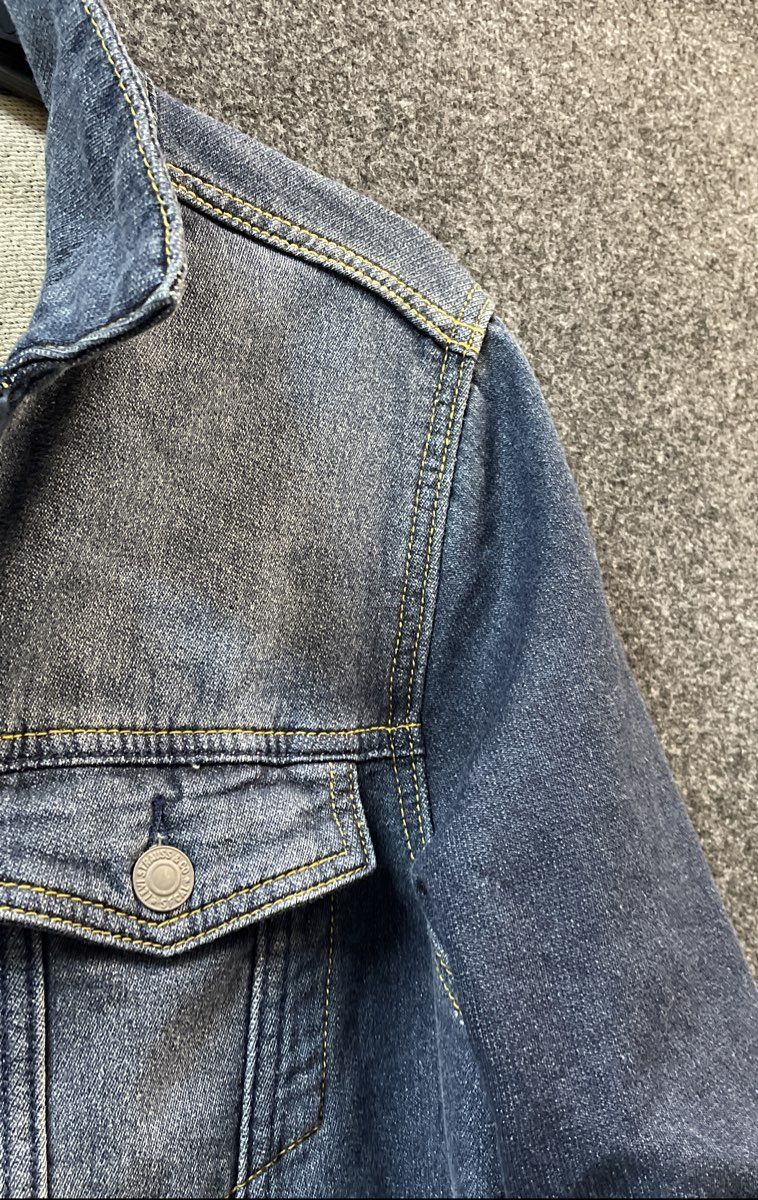 Levi's Boys Blue Distressed Denim Trucker Jacket Size L Large 12-13 Yrs