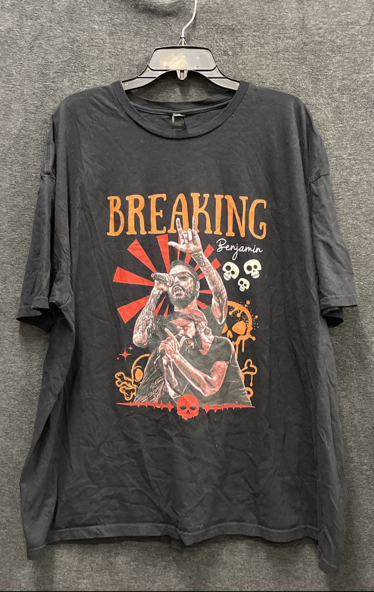 Breaking Benjamin Band Graphic T-Shirt Gildan Softstyle Black Sz 3XL
