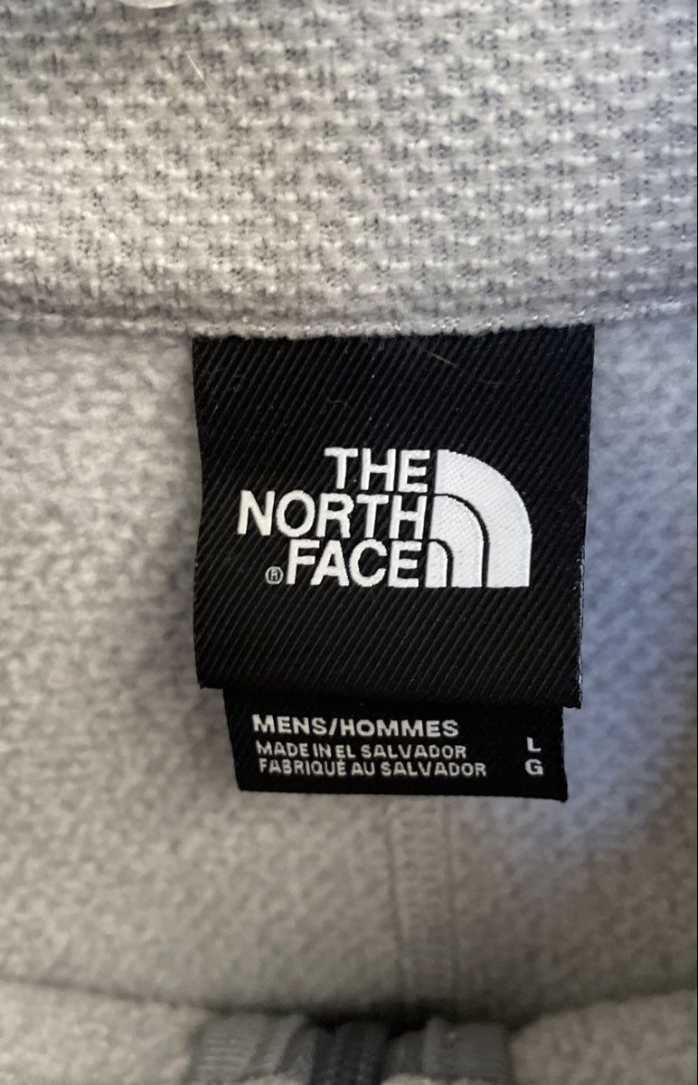 The North Face Men's Gray Quarter Zip Fleece Pullover Sweater Sz L