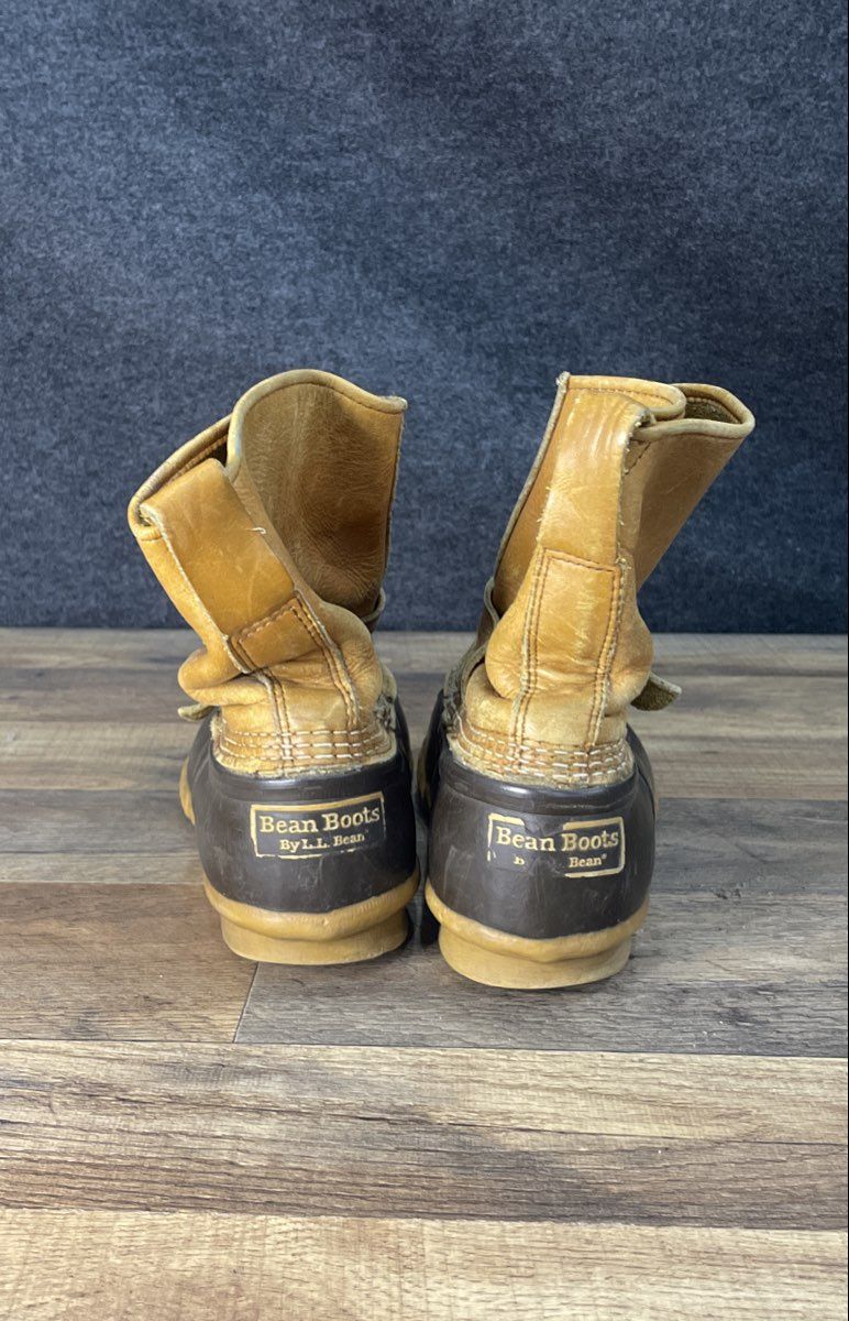 Vintage L.L. Bean Lounger Maine Hunting Shoe Duck Boots Brown Tan Size 9