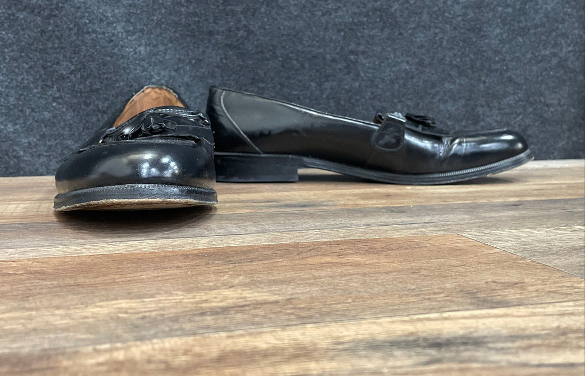 Embassy Black Leather Kiltie Tassel Loafers Dress Shoes Men's Size 12 D