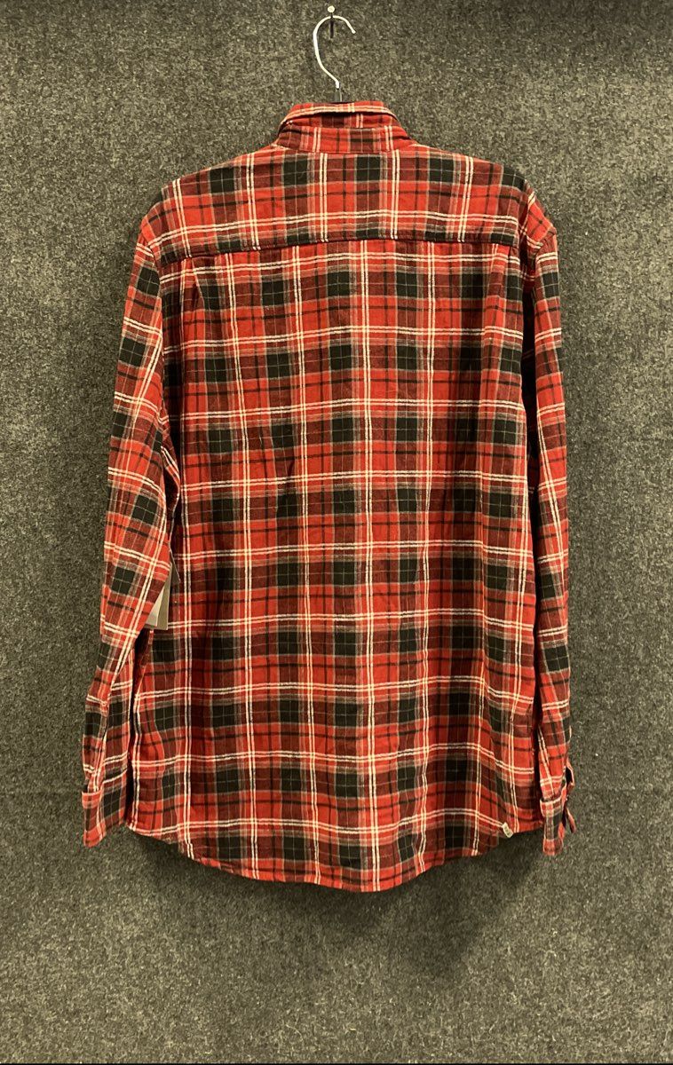 Vans Men's Dude Woven Red Black Plaid Flannel Button Down Shirt Sz XL NWT